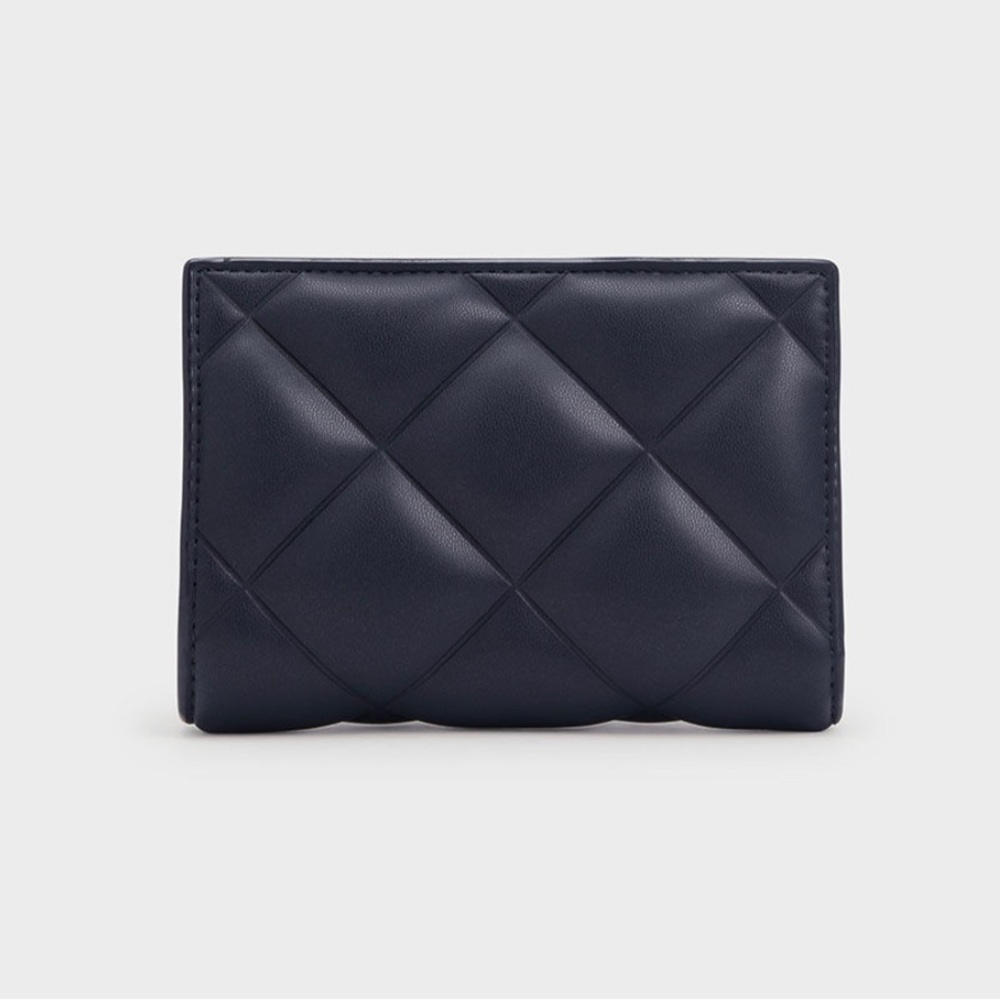 Gemma Quilted Card Holder - Navy
